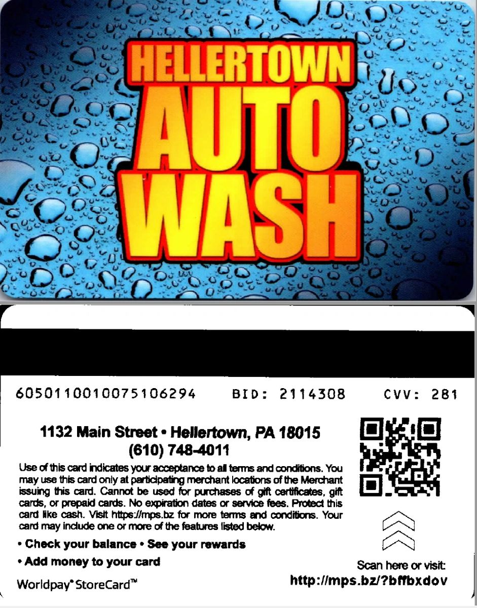 Hellertown Auto Wash Gift Card